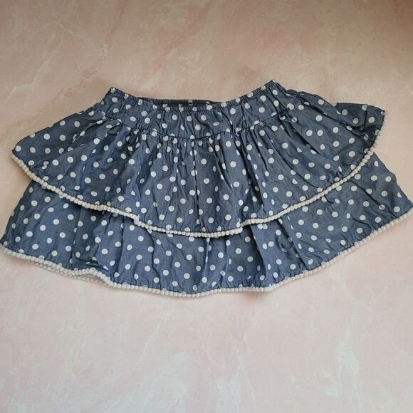 Polka dot ruffle mini skirt skort pull on - Picture 1 of 4